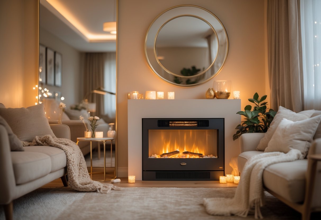 Sådan skaber du hygge i hjemmet med spejle og elpejs med indbygget varmeblæser